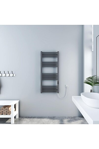 WEBERT WEBER TERMOSTATLI 500X800 ANTRASİT ELEKTRİKLİ HAVLUPAN RADYATÖR ISITIC...