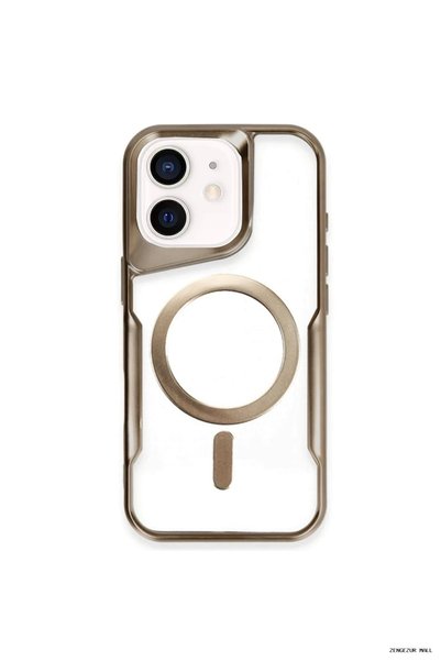 New Face Zngzrmll iPhone 12 Case Boyi Magsafe Silicone Cover (173809) - Brown