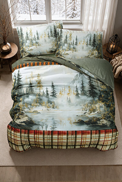 First Choice Semeran 100% Cotton Superior Flannel Double Duvet Cover Set