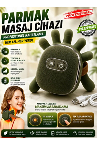nextbuy Parmakla Yoğuran El Hissi Sunan Isıtmalı Masaj Aleti (Taşınabilir,Şarjlı) | Boyun,Sırt,Omuz,Bacak