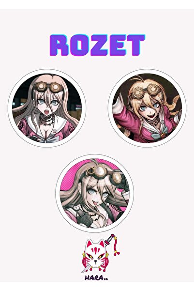 Hara Company Danganronpa Oyunu Miu Iruma Rozet Seti / Çanta Süsü