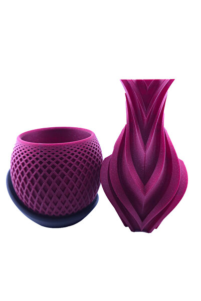 FDI3D Set Decorativ Vază și Ghiveci cu Tăviță FDI3D, Printat 3D, PLA Galaxy W...