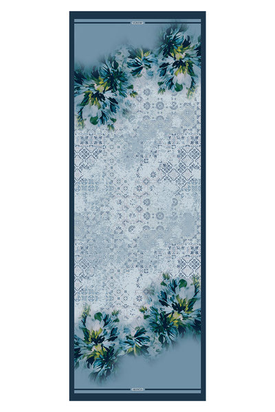Arancia شال فيسكوز أزرق 75X200