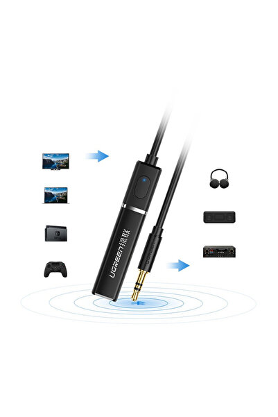 Ugreen Modulator Bluetooth cu adaptor jack - negru