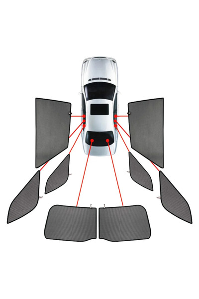 CarShades Κουρτίνες Αυτοκινήτου για Mercedes Benz GLE W167 2019 Φιμέ Μαύρες Π...