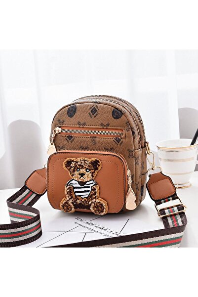 dorbe Women's Teddy Bear Mini Crossbody Shoulder Bag