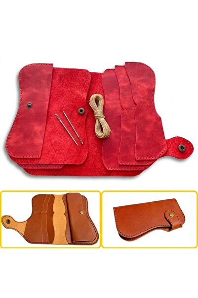 ipekbazaar Dıy Sofia Leather Wallet Making Set, DIY Handmade Snap Closure Wom...