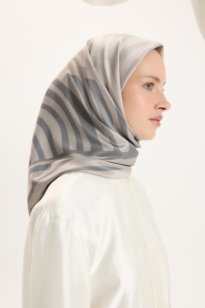 Qef Patterned Twill Scarf Side