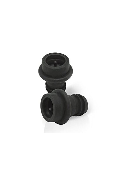 Vin Bouquet Set de două dopuri pentru pompă de vid, 4 x 2 cm, negru