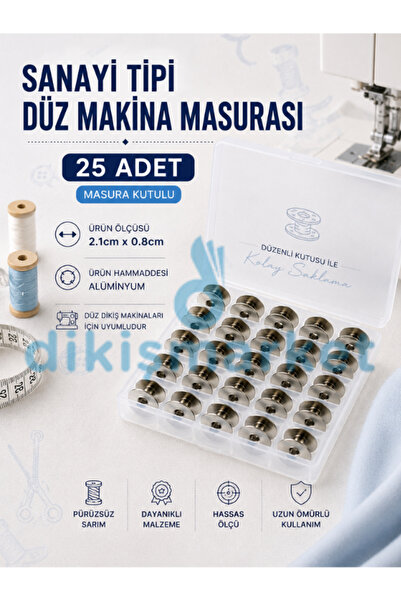 dm dikişmarket sanayi tipi dikiş makinası masura 25 adet kutulu