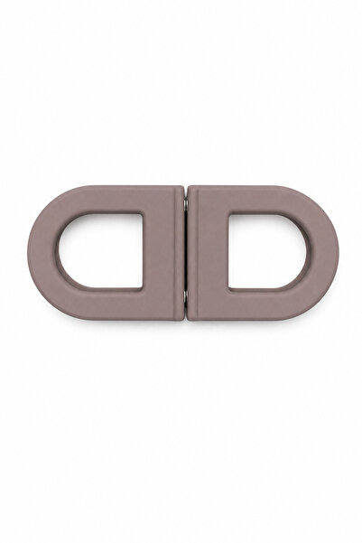 Jack Ferrero Modern D Shaped Clip-On Plum Color Bijouterie Earrings for Women