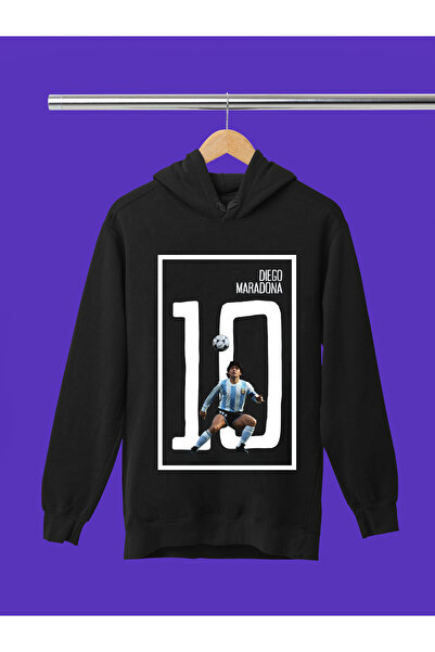 MAGORS Diego Armando Maradona Printed 3-Yarn Quality Soft Texture Hooded Chil...