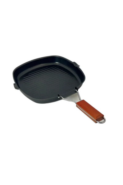 Virello Tavă grill profesională 28x28 cm – Suprafață antiaderentă, Gătit sănă...