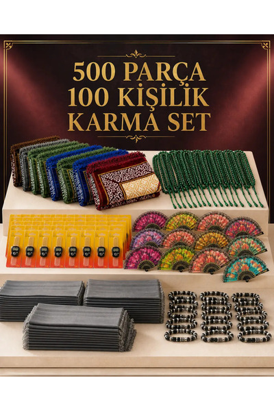 İlkbenaldim 500 Pieces 100-Person Hajj Umrah Agent Package – Prayer Mat, Pray...