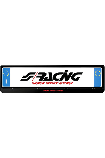 Simoni Racing Πλαστικό πλαίσιο πινακίδας αυτοκινήτου 14 x 14 εκ. Μαύρο 1 τεμά...