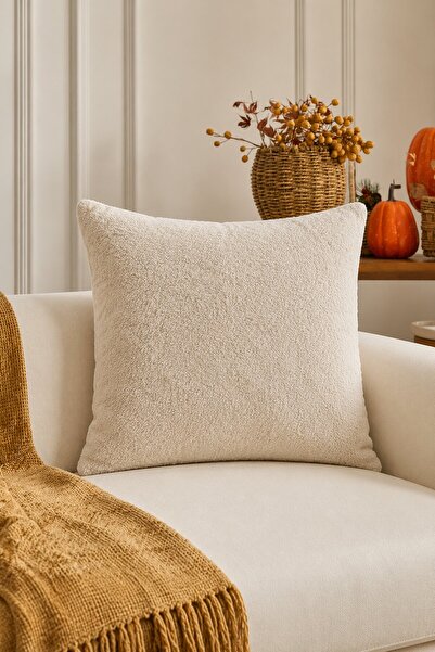 Elart Henna Plain Cushion Cover 43X43 cm Ecru