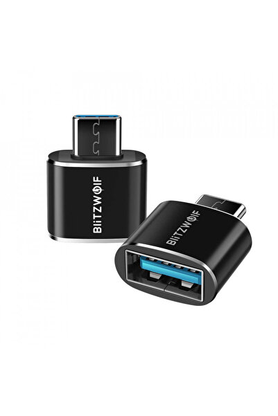BlitzWolf BW-A4 USB към USB-C OTG адаптер (Черен)