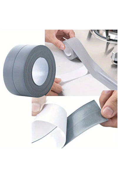 ENZ SHOP Bandă de etanșare autoadezivă gri, 3,8 cm x 3,2 m, pentru rosturi