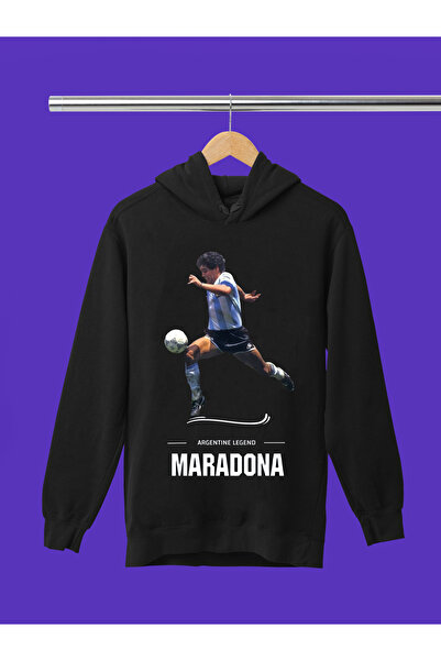 MAGORS Diego Armando Maradona Printed 3-Yarn Quality Soft Texture Hooded Chil...