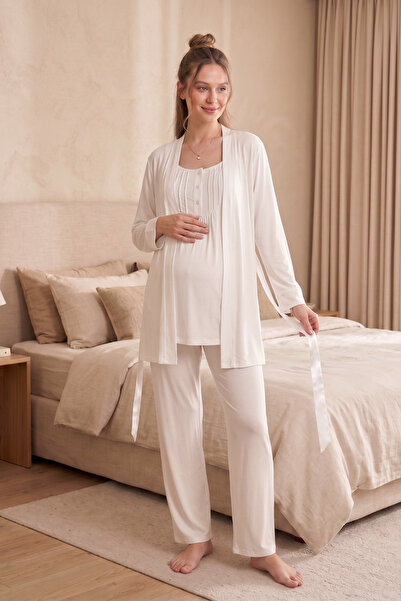 Miss Dünya Lissa Amelia Soft Maternity and Postpartum Pajama Set, Suitable fo...