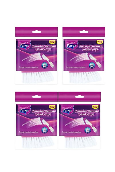 Parex Replacement Brush Set with Detergent Container - 4-Piece Set - Economic...