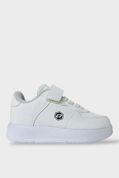 Jagulep Children's Velcro Faylon Tan Sports Shoes White