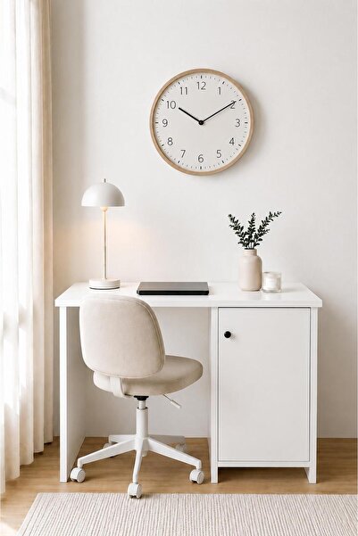 ŞEVVAL ERİM HOME MK-076 Çalışma Masası Kapaklı Beyaz