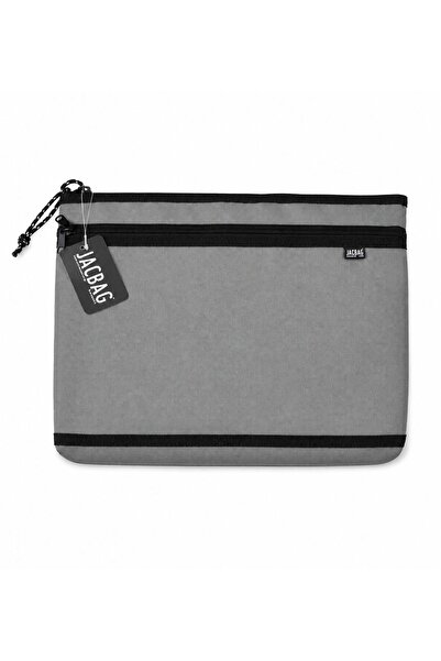 Jacbag Dual Zip Folder -İki Bölmeli Dosya A4 GRİ