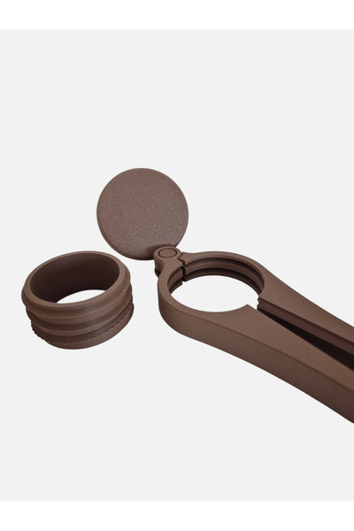 AXY PRINT Clips with lid for coffee bags 1kg, Dark brown - Efficient sealing -