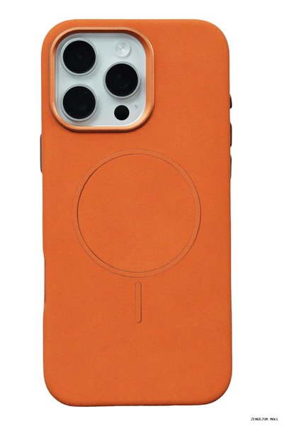 Joko Zngzrmll iPhone 15 Pro Max Luno Leather Magsafe Cover (165435) - Orange