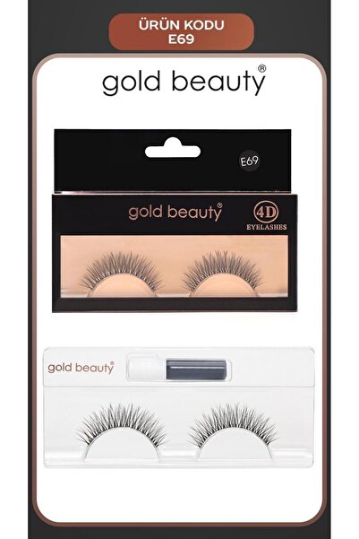 Gold Beauty 4D E69 Takma Kirpik – Doğal ve Dolgun Görünüm