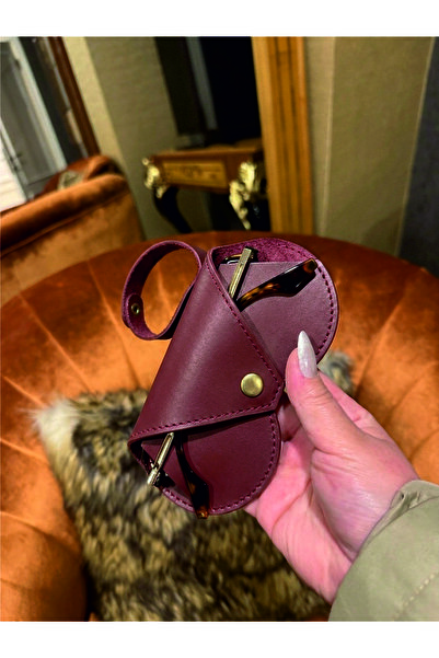 RONYA LEATHER Asılabilir Gözlük Kılıfı Kalp Model