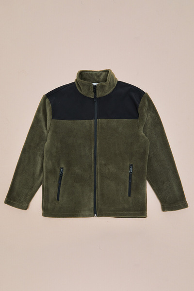 Fulla Moda Parachute Fabric Detailed Fleece Boys' Sweatshirt