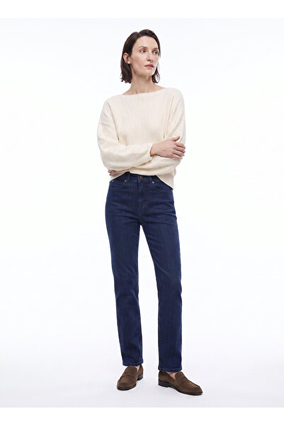 Mustang Lacivert Kadın Straight Denim Pantolon CROSBY STRAIGHT -1612