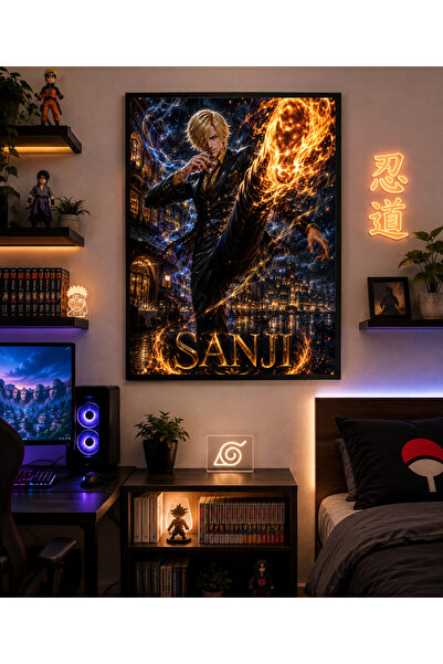 Miutic Print Studio Tablou Anime One Piece – Sanji, Piciorul Negru, Decor Bur...