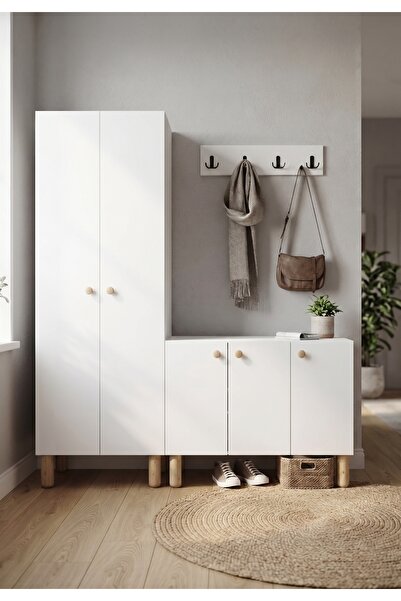 umondesign Como 5 Kapaklı Portmanto Askılıklı Ayakkabılık Vestiyer