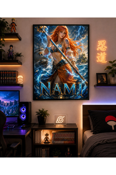 Miutic Print Studio Tablou Anime One Piece – Nami, Regina Furtunilor, Decor O...