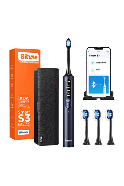 Bitvae Sonic toothbrush with app, set of tips, travel case and toothbrush hol...
