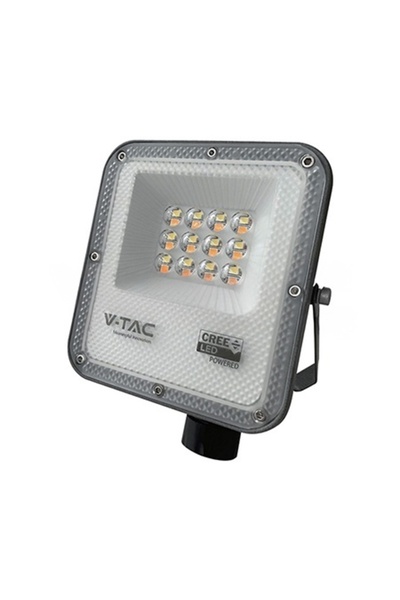 V-TAC ΠΡΟΒΟΛΕΑΣ LED SMD 10W 3IN1 IP65 CIP CREE - ΜΑΥΡΟ/ΓΚΡΙ
