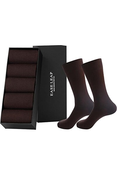 EASELAND Men's Formal Dress Socks Cotton Comfortable Breathable Calf Length S...