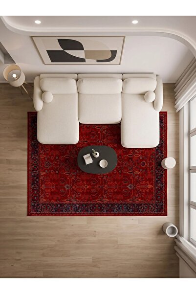 Neşem Halı Boutique HÜMAYUN - HM007 - - Kırmızı Uzun Ömürlü Yumuşak Dokulu Ot...