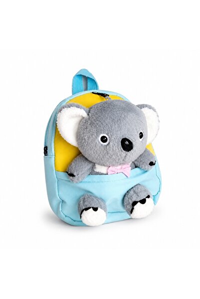 velve Children's schoolbag for kindergarten with 3D plush koala toy, 28x22x10...