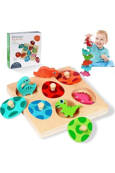 UANDME أحجية خشب للأطفال من عمر سنة إلى 4 سنوات، ألعاب مونتيسوري لتعليم الأطف...