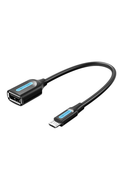Vention OTG adapter Micro-USB 2.0 male to USB-A female CCUBB 0.15m (black)