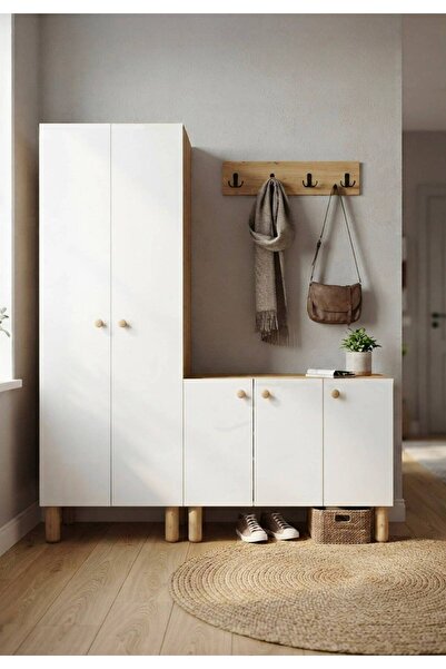 umondesign Como 5 Kapaklı Portmanto Askılıklı Ayakkabılık Vestiyer