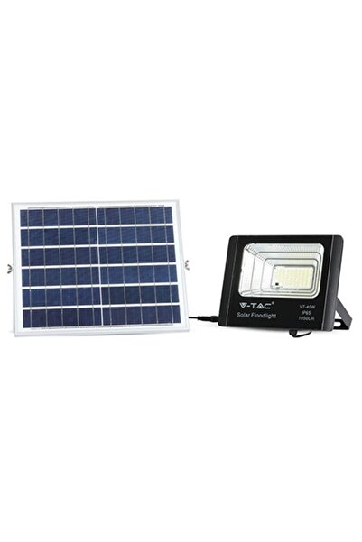 V-TAC Reflector LED 16W 6000K cu încărcare solară