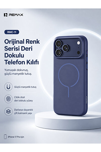 Remax Originalcolor Apple iPhone 17 Pro MagSafe Uyumlu Metal Tuşlu Premium Kı...