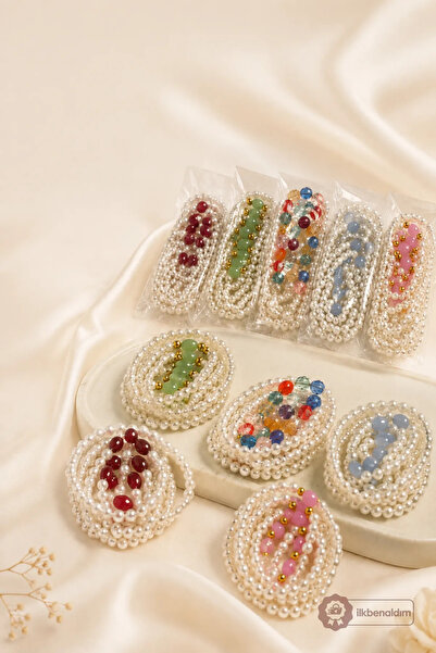 İlkbenaldim 10 Pieces of Colorful Pearl Bracelets – Mixed Colors