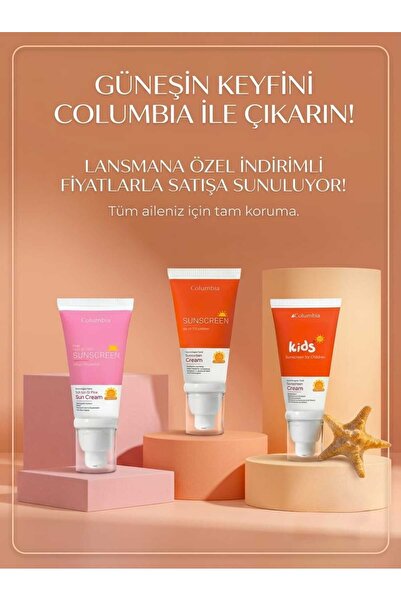Columbia SPF50 Güneş Kremi 18 li Aile Seti 50 ml x18 Adet