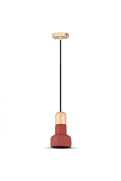 V-TAC CEILING PENDANT E27 BASE MATERIAL WOOD/CEMENT - RED